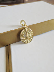 Blossoms Sundial Charm on Diamond Hinged Clasp