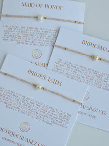 Bridesmaids & Maid of Honor - Pearl Bracelet