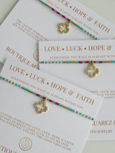 Load image into Gallery viewer, Abigail Clover Bracelet Blue - Love • Luck • Hope &amp; Faith