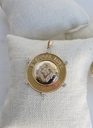Eternal Love Medallion - 14k Gold & 14k - trademark design