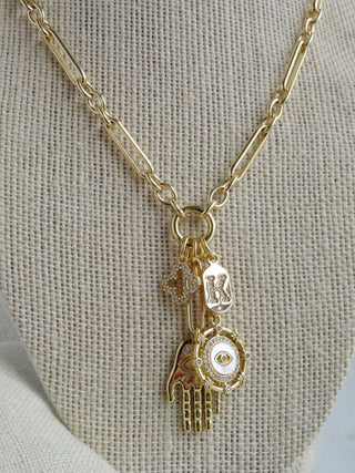 Hamsa Evil Eye Charm Cluster - Figaro