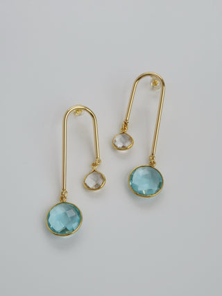 Blue Topaz Crystal Earrings