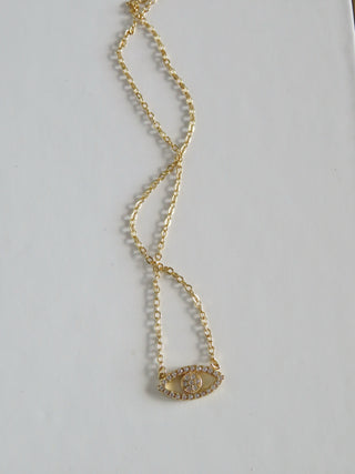 Dainty Diamond Evil Eye Necklace
