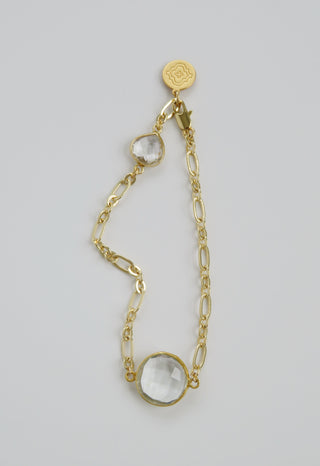 Clear Quartz Faceted Crystal Bracelet