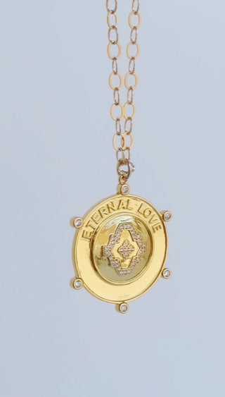 Soul Connection - Eternal Love Medallion Necklace 15” + 3”