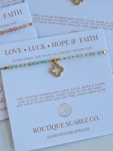 NY SURF - Kira Clover Bracelet - Love • Luck • Hope & Faith