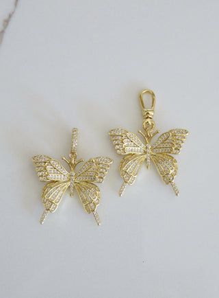 Spiritual Transformation- Monarch Butterfly Charm on Diamond Clasp