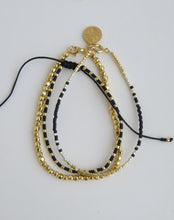Load image into Gallery viewer, Black Shimmer - Beaded Wrist Stack