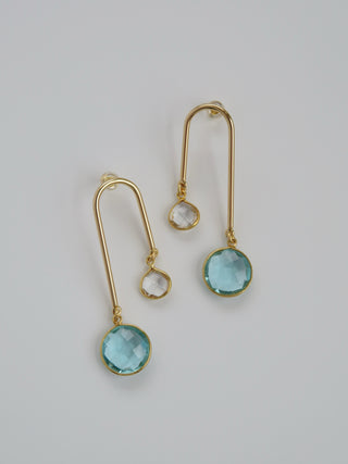 Blue Topaz Crystal Earrings