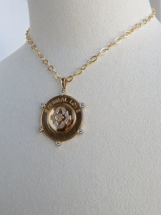 Eternal Love Medallion - 14k Gold & 14k - trademark design