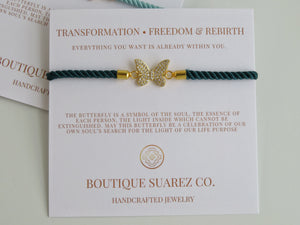 Beatrice Small Butterfly Bracelet - Transformation • Freedom • Rebirth
