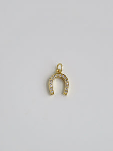 Diamond Horseshoe Charm