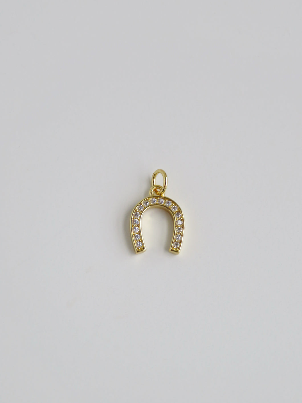 Diamond Horseshoe Charm