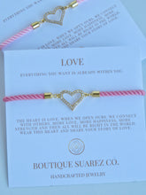 Load image into Gallery viewer, Beatrice Heart Slider Bracelet - Love