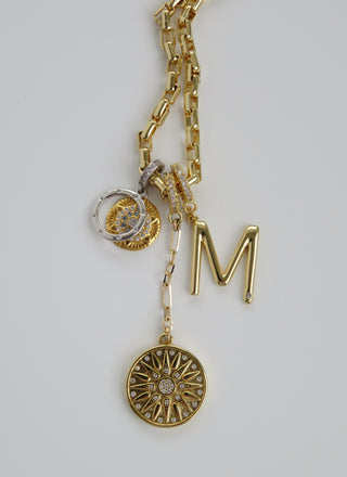 Celestial Protection Monogram Charm Necklace
