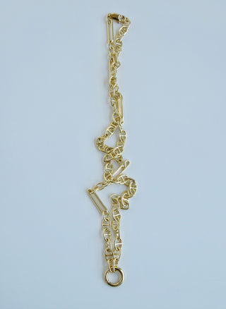 Sanxenxo Charm Holder Mixed Link Necklace - Clicker Clasp - add charms