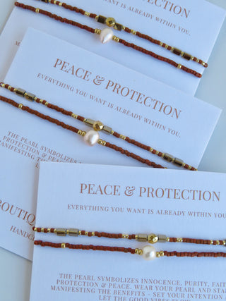 Peace & Protection - Pearl Bracelet Stacks