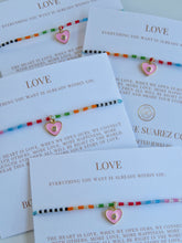 Load image into Gallery viewer, Abigail Multi Colored &amp; Pink Heart Bracelet - Love