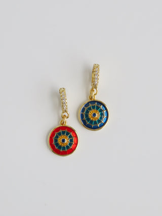 Evil Eye Web Charm on Diamond Clasp
