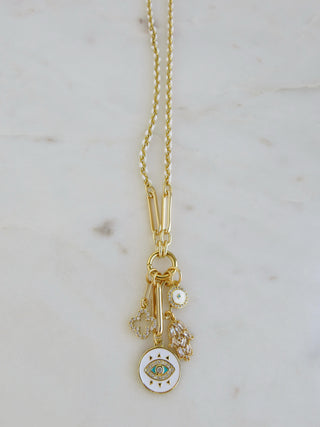 Blanc Charm Holder Necklace - Clicker Clasp - add charms