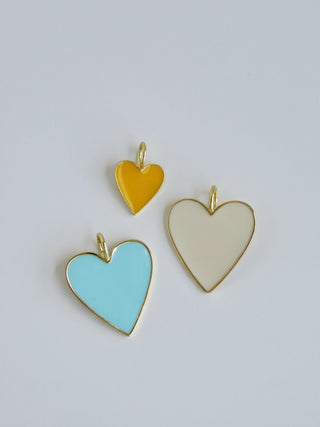 Enamel & Gold Heart Pendant
