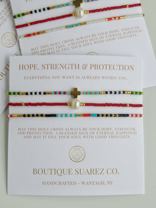 Peace & Protection - Pearl Bracelet Stacks