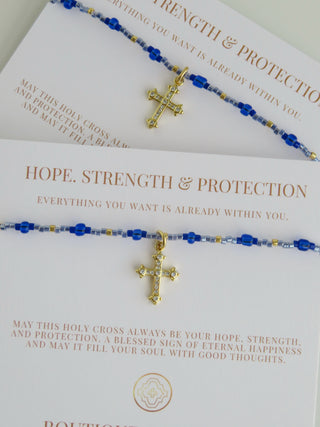 Holy Cross Shimmer - Beaded Bracelets - Eternal Love