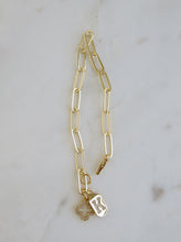 Load image into Gallery viewer, Clover &amp; Diamond Initial Tag Bracelet - Clip Link