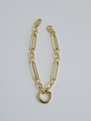 Figaro Charm Holder Bracelet - Clicker Clasp - add charms