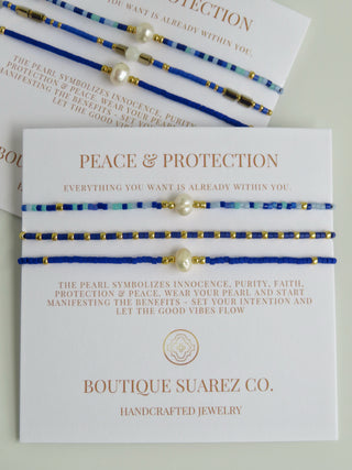 Peace & Protection - Pearl Bracelet Stacks