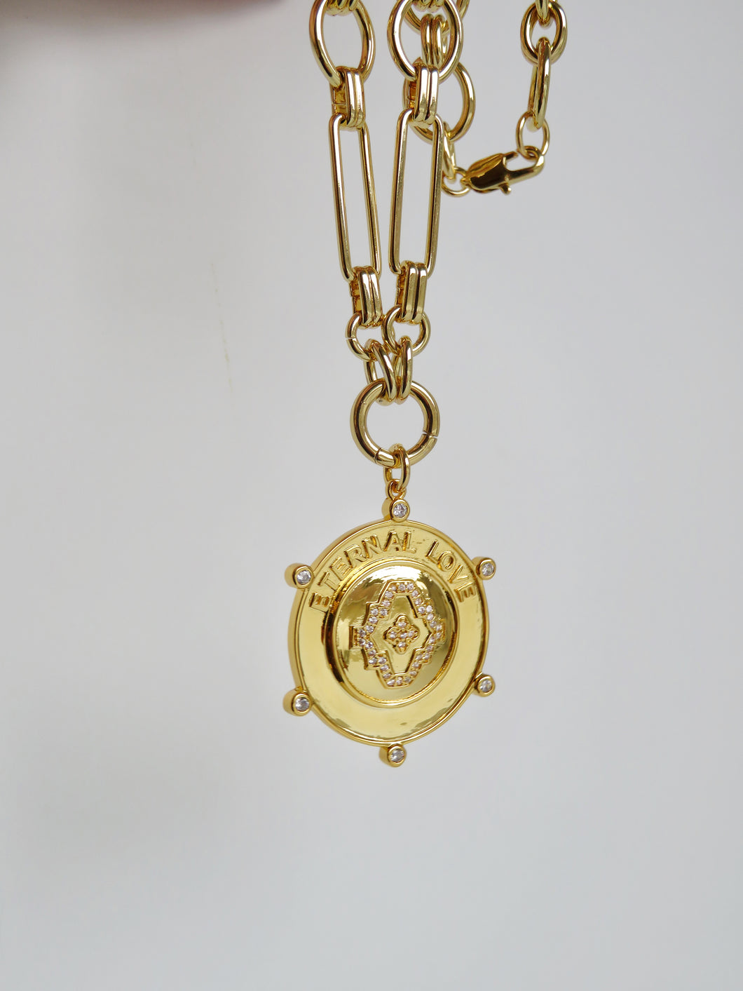 Eternal Love Medallion - 14k Gold & 14k Gold Plated