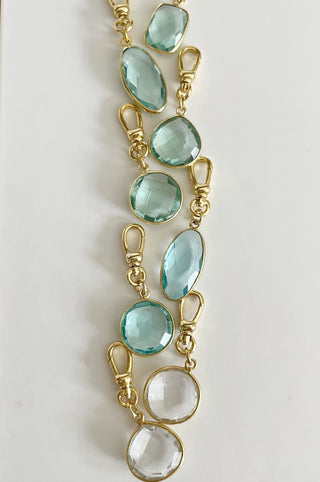 Faceted Crystals on Swivel Clasp