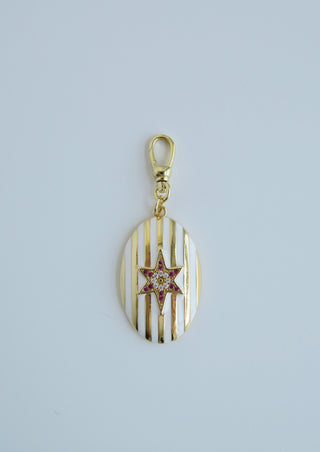 Oval Northern Star Pendant on Swivel Clasp