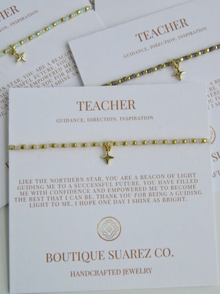Ashlyn Teacher Bracelet - Guidance, Direction & Inspiration