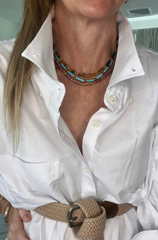 Orla Crystal Tube Necklace