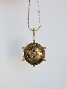 Eternal Love Hinged Clasp Medallion - 14k Gold Plated - trademark design