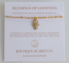 Load image into Gallery viewer, Kira Hamsa Bracelet - Blessings of Goodness