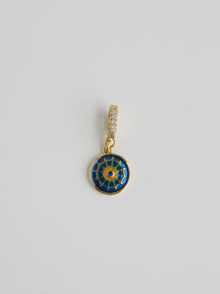 Evil Eye Web Charm on Diamond Clasp