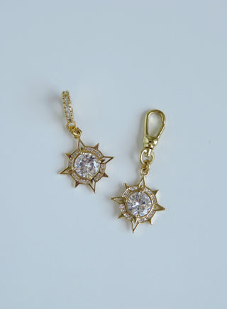 Diamond Compass Charm with Clasp