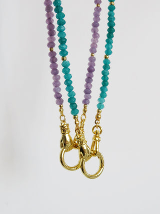Divine Blessings - Hamsa Double Clasp Wrap Bracelet - Necklace