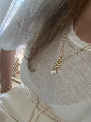 Blanc Charm Holder Necklace - Clicker Clasp - add charms