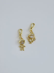 Boy & Girl Charm with Clasp