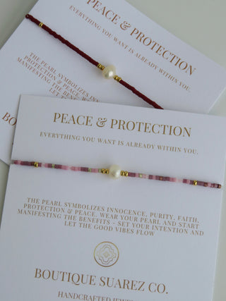 Manifest Peace - Pearl Bracelet