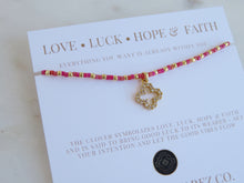 Load image into Gallery viewer, Ashlyn Diamond Clover Cord Bracelet