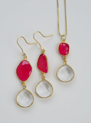 Pink and Clear Quartz Crystal Collection