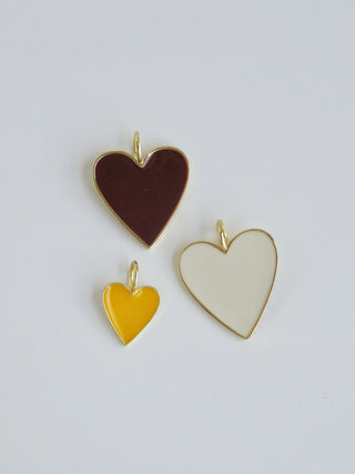 Enamel & Gold Heart Pendant