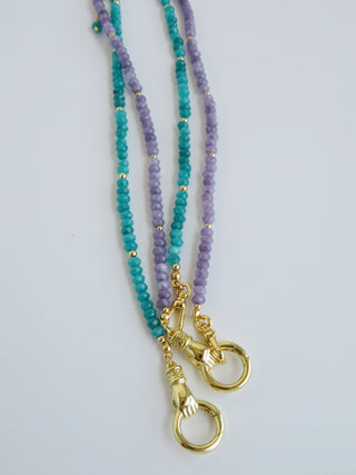 Divine Blessings - Hamsa Double Clasp Wrap Bracelet - Necklace