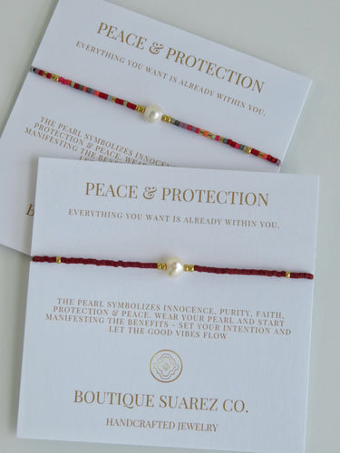 Rena Pearl Bracelet - Peace & Protection