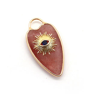 Heart Shaped Crystal Evil Eye Sun Charm