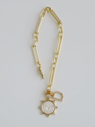 Perla Sacred Heart Initial Bracelet